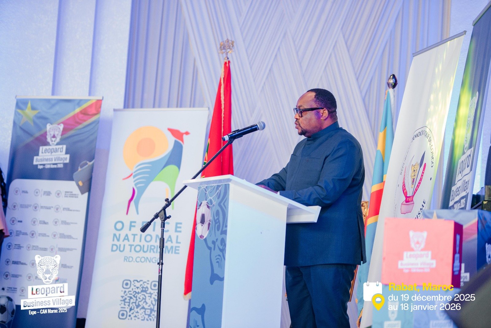 Léopard Business Village : le ministre du tourisme Didier Mazenga a inspecté le site de l'événement à Rabat, au Maroc