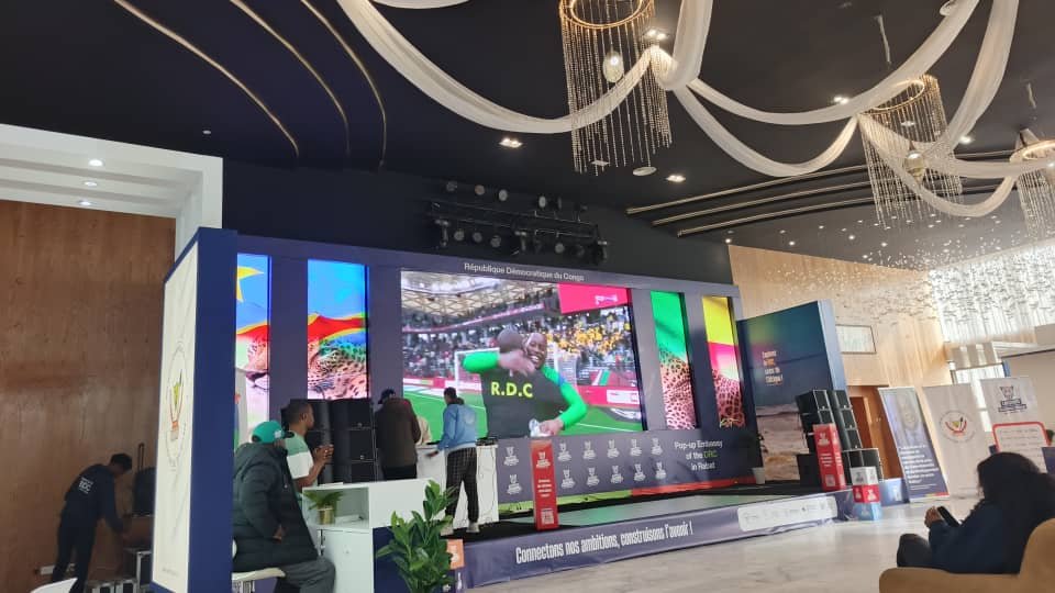 Les congolais ont célèbré la victoire de leur équipe nationale  de football à Léopard Business Village à Rabat, au Maroc